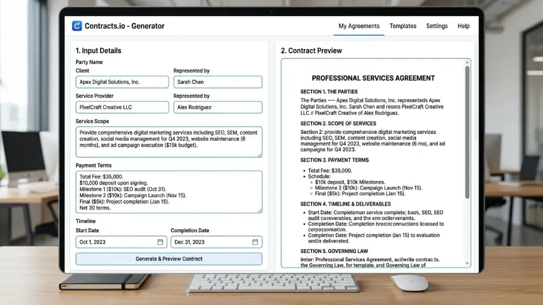 Contract Generator: What to Include and How to Create One Free
