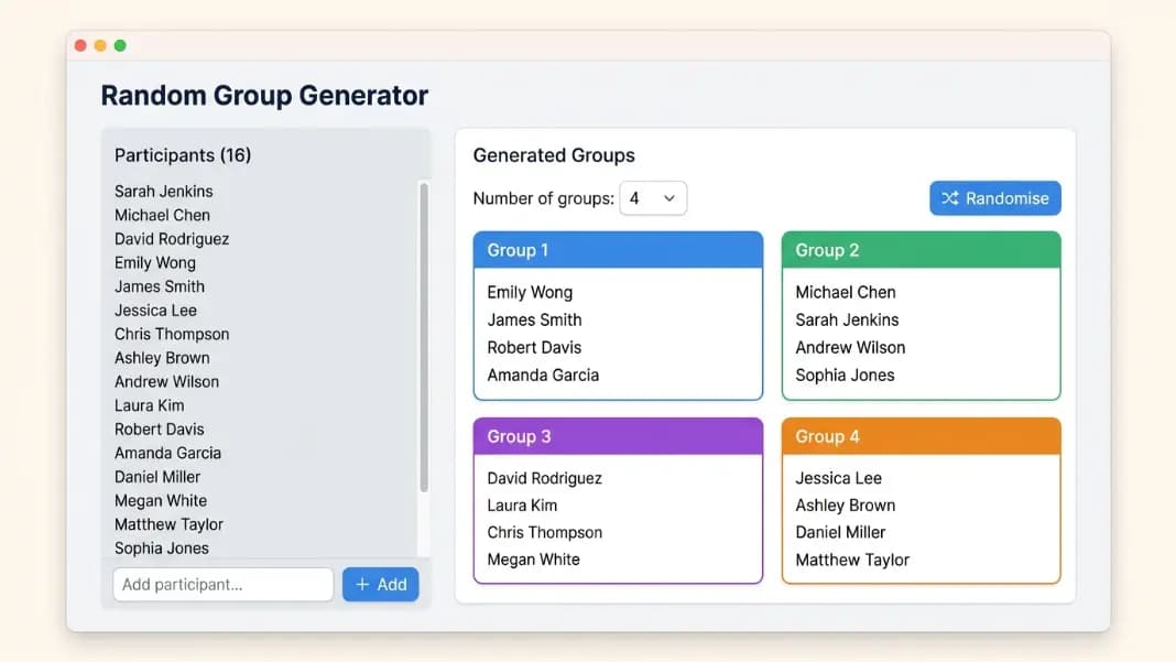 Random Club Generator: Assigning Groups, Clubs, and Leagues Fairly
