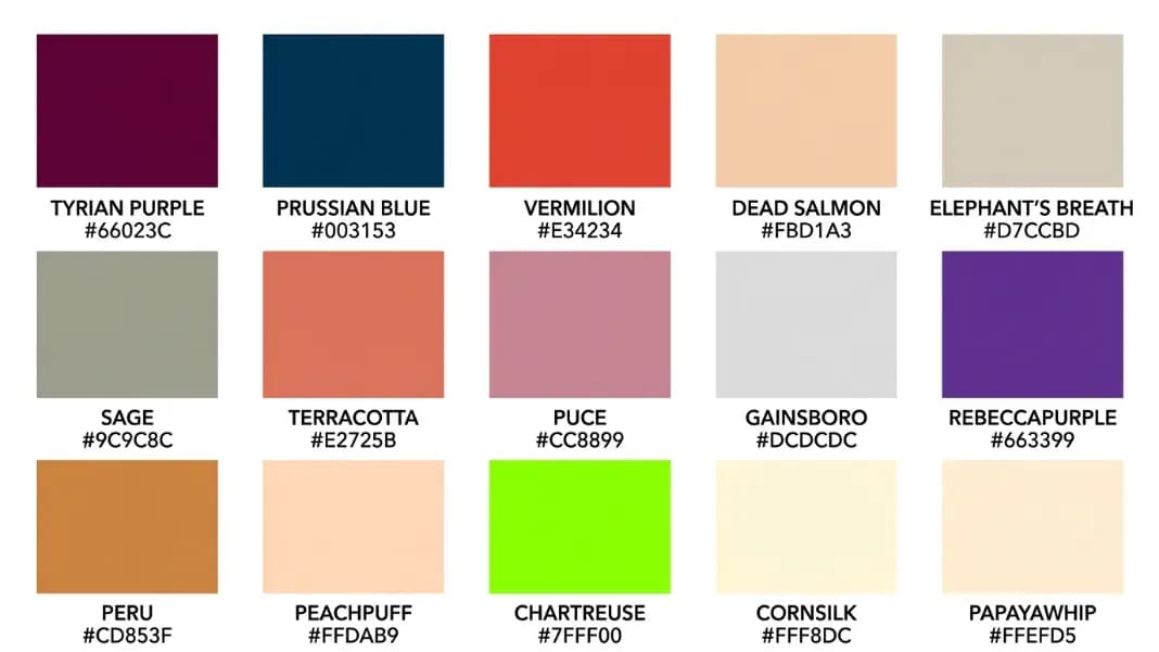 Unique Color Names: Rare, Unusual, and Poetic Colors Explained