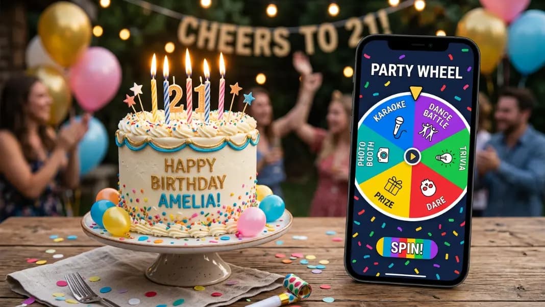 Birthday Party Wheel Spinner: Who Goes First, Gift Order, and Game Formats