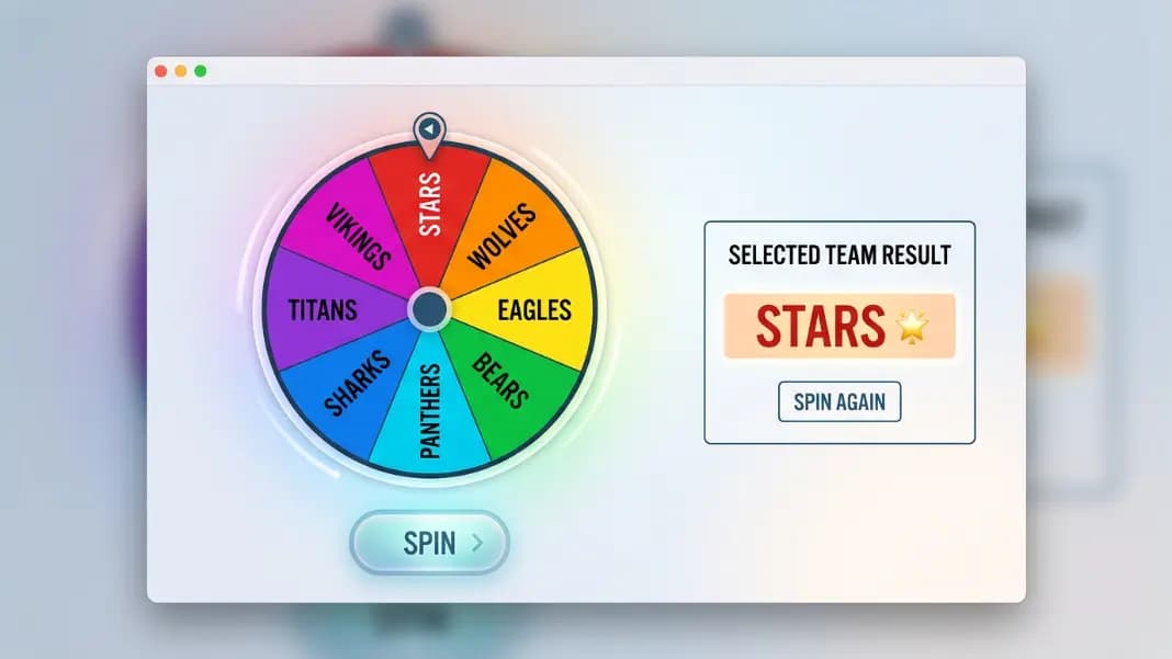 Wheel Spinner for Teams: Standup Order, Task Rotation, and Fair Distribution