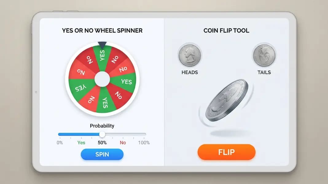 Yes or No Spinner vs Coin Flip: Which Tool Fits Your Decision?