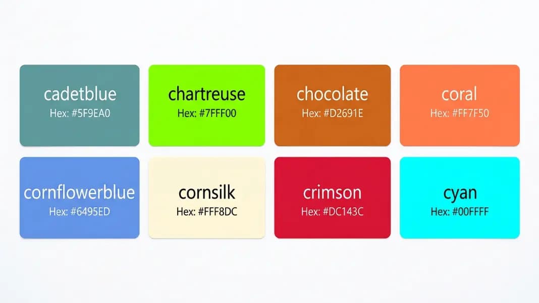 Colors That Start with C: Every Named Color from Cadetblue to Cyan