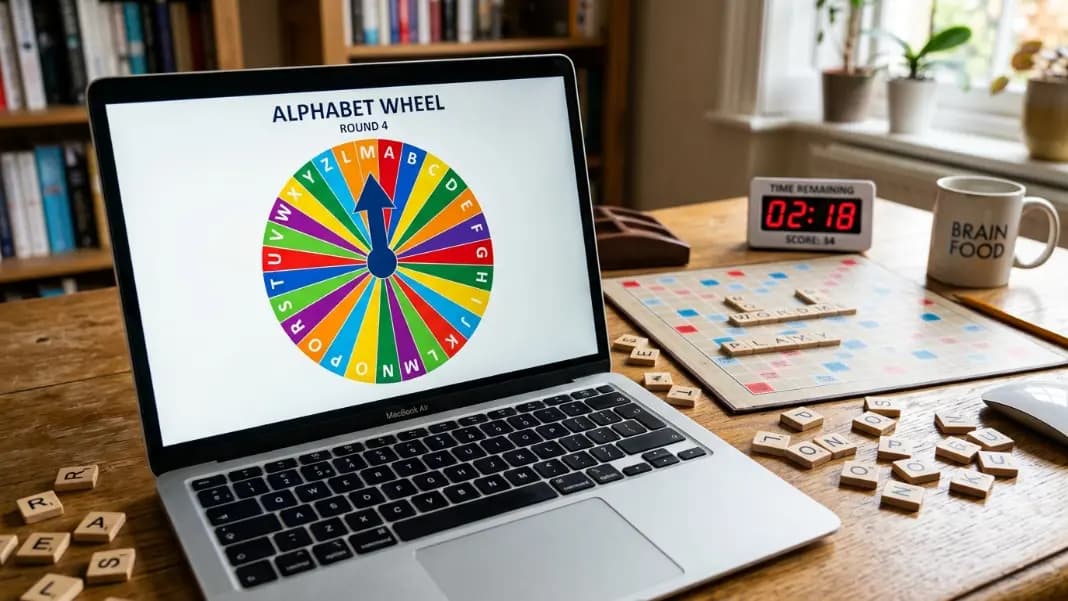Letter Wheel Spinner: Random Letter Picker for Word Games and Classrooms