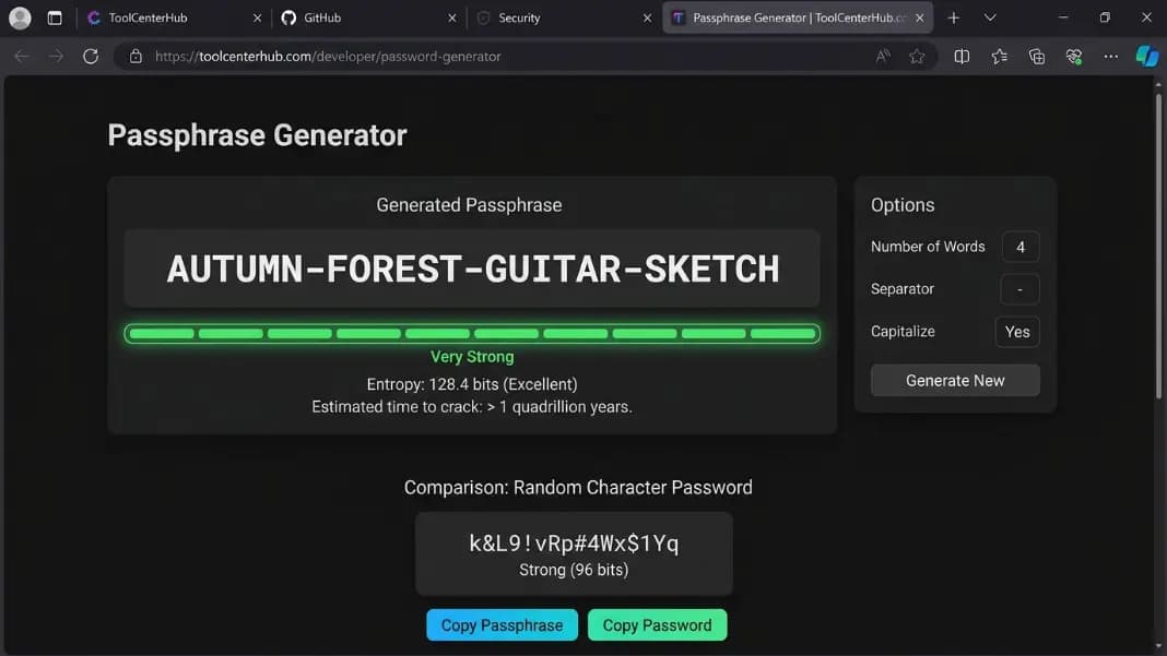 Passphrase Password Generator: Secure and Memorable Passwords (XKCD Method)