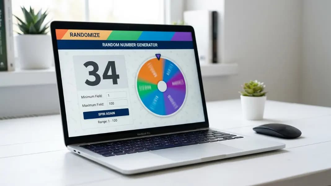 Random Number Generator Wheel: Spin Numbers for Any Range