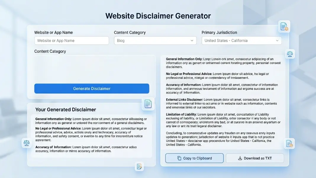 Disclaimer Generator: Create a Free Website Disclaimer